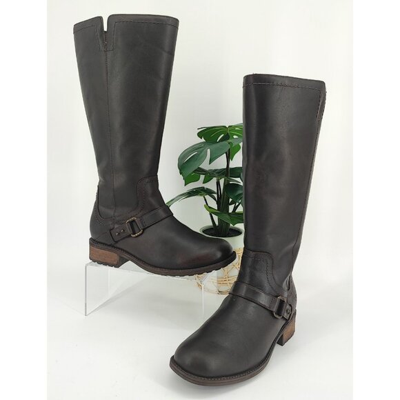 Ugg Women's Dahlen Brown Tall Riding Harness Equestrian Boot 8.5 US - Picture 1 of 15
